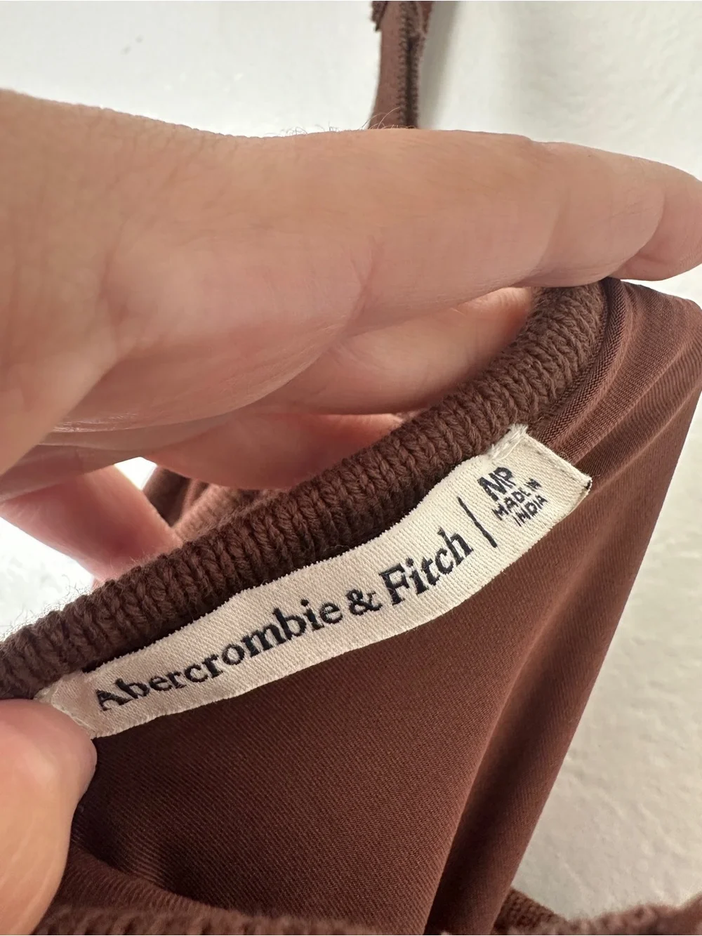 Abercrombie & Fitch Crochet Brown Maxi Dress Medium Petite